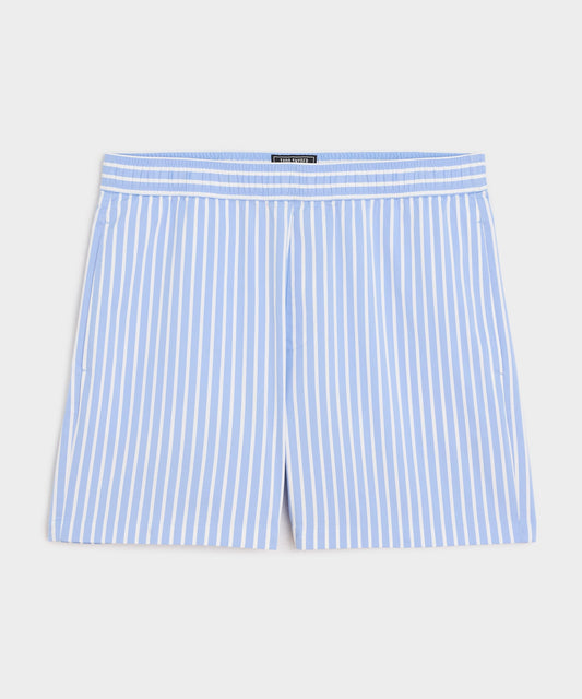 Todd Snyder 5" Striped Poplin Short - Blue