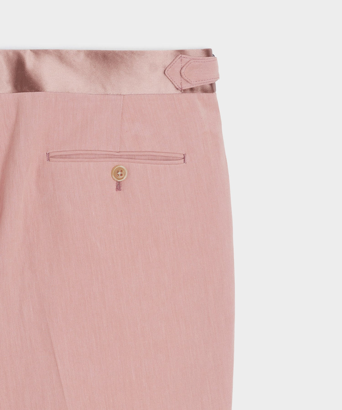 Todd Snyder Relaxed Italian Sueded Linen Tuxedo Trouser - Dusty Rose
