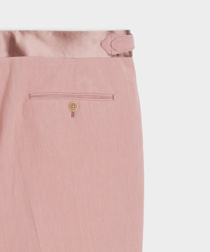 Todd Snyder Relaxed Italian Sueded Linen Tuxedo Trouser - Dusty Rose