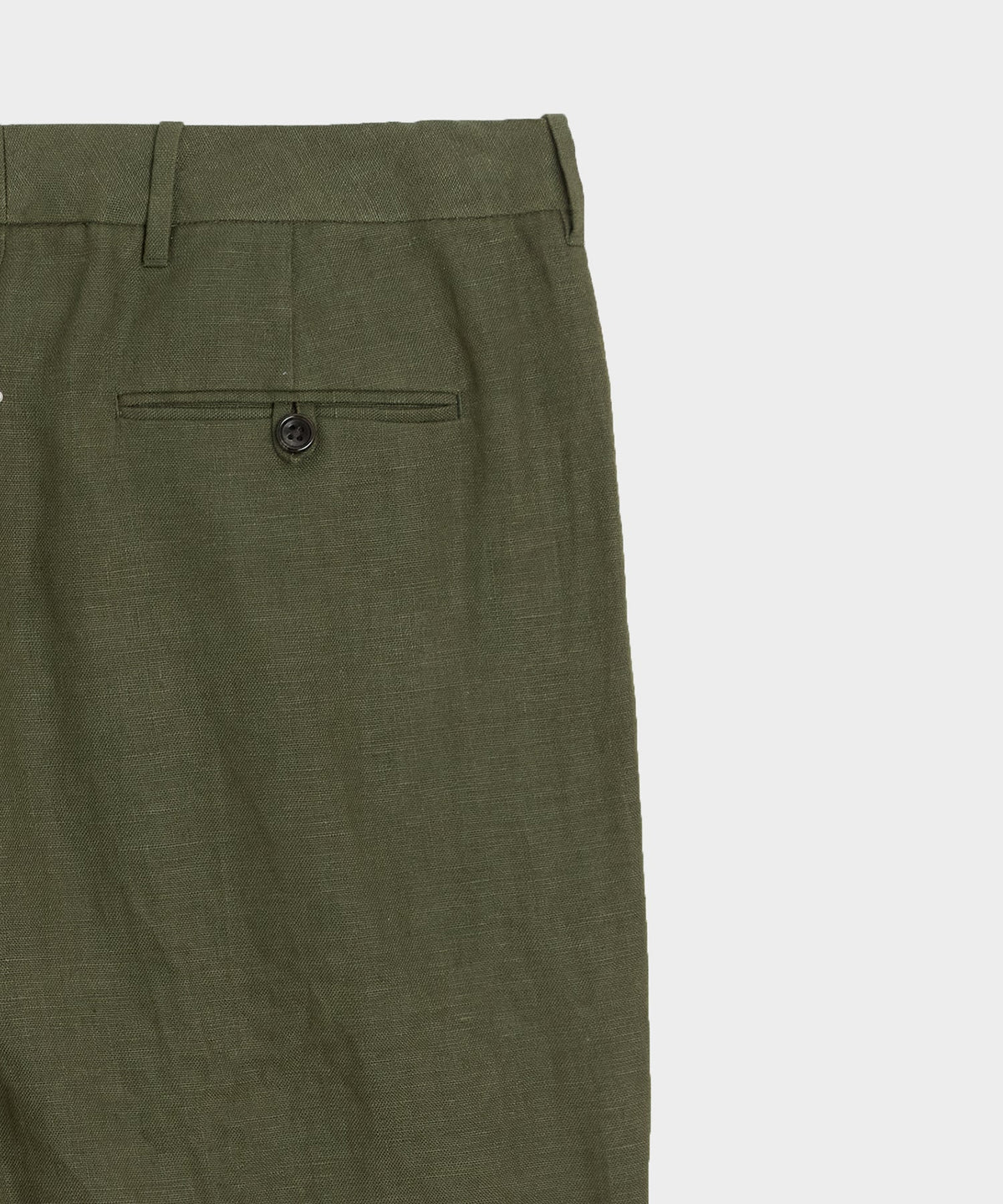 Todd Snyder Straight Fit Linen Tab Trouser - Green Laurel