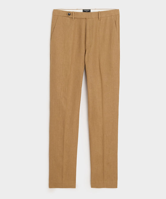 Todd Snyder Straight Fit Linen Tab Trouser - Mojave Gold