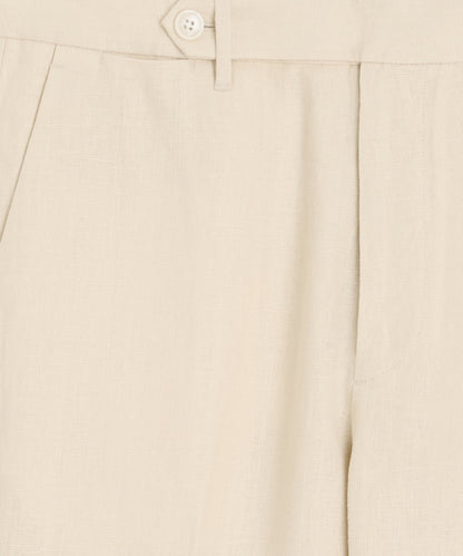 Todd Snyder Straight Fit Linen Tab Trouser - Sand Dollar