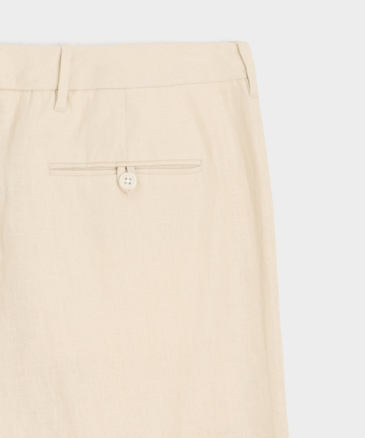 Todd Snyder Straight Fit Linen Tab Trouser - Sand Dollar