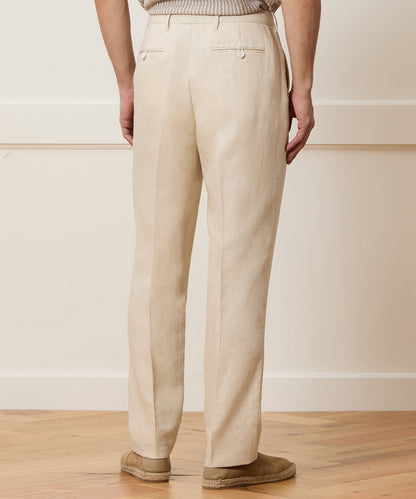 Todd Snyder Straight Fit Linen Tab Trouser - Sand Dollar
