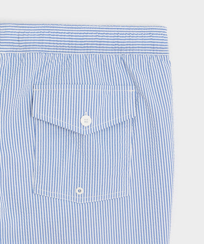 Todd Snyder 5" Seersucker Montauk Swim Trunk - Light Blue