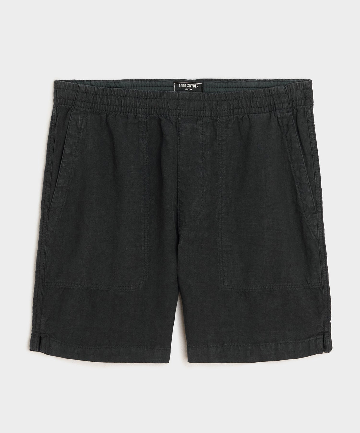 Todd Snyder 7" Linen Beach Short - Black