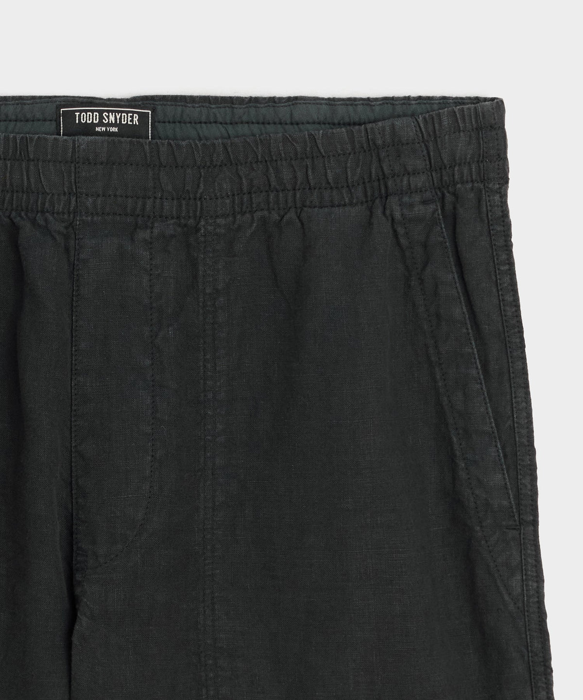 Todd Snyder 7" Linen Beach Short - Black