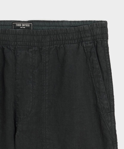 Todd Snyder 7" Linen Beach Short - Black