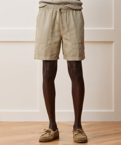 Todd Snyder 7" Linen Beach Short - Desert Sage