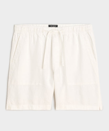 Todd Snyder 7" Linen Beach Short - White