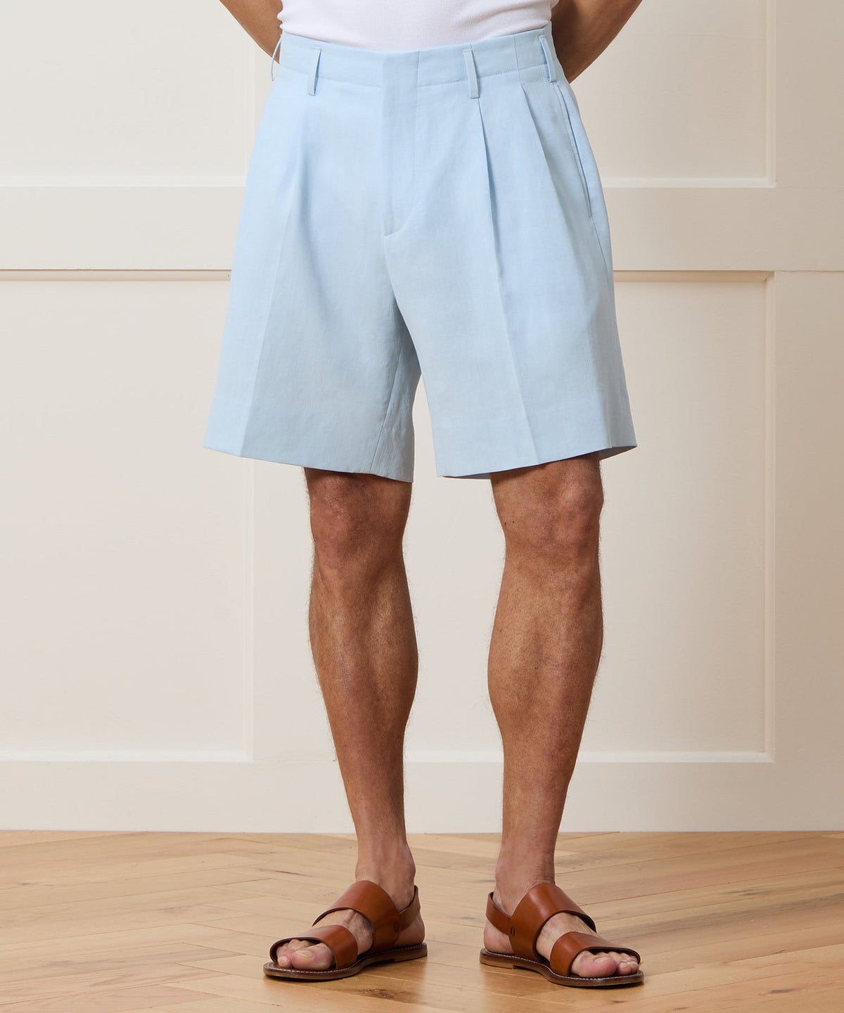 Todd Snyder 8" Italian Sueded Linen Hollywood Short - Blue