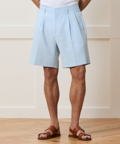 Todd Snyder 8" Italian Sueded Linen Hollywood Short - Blue