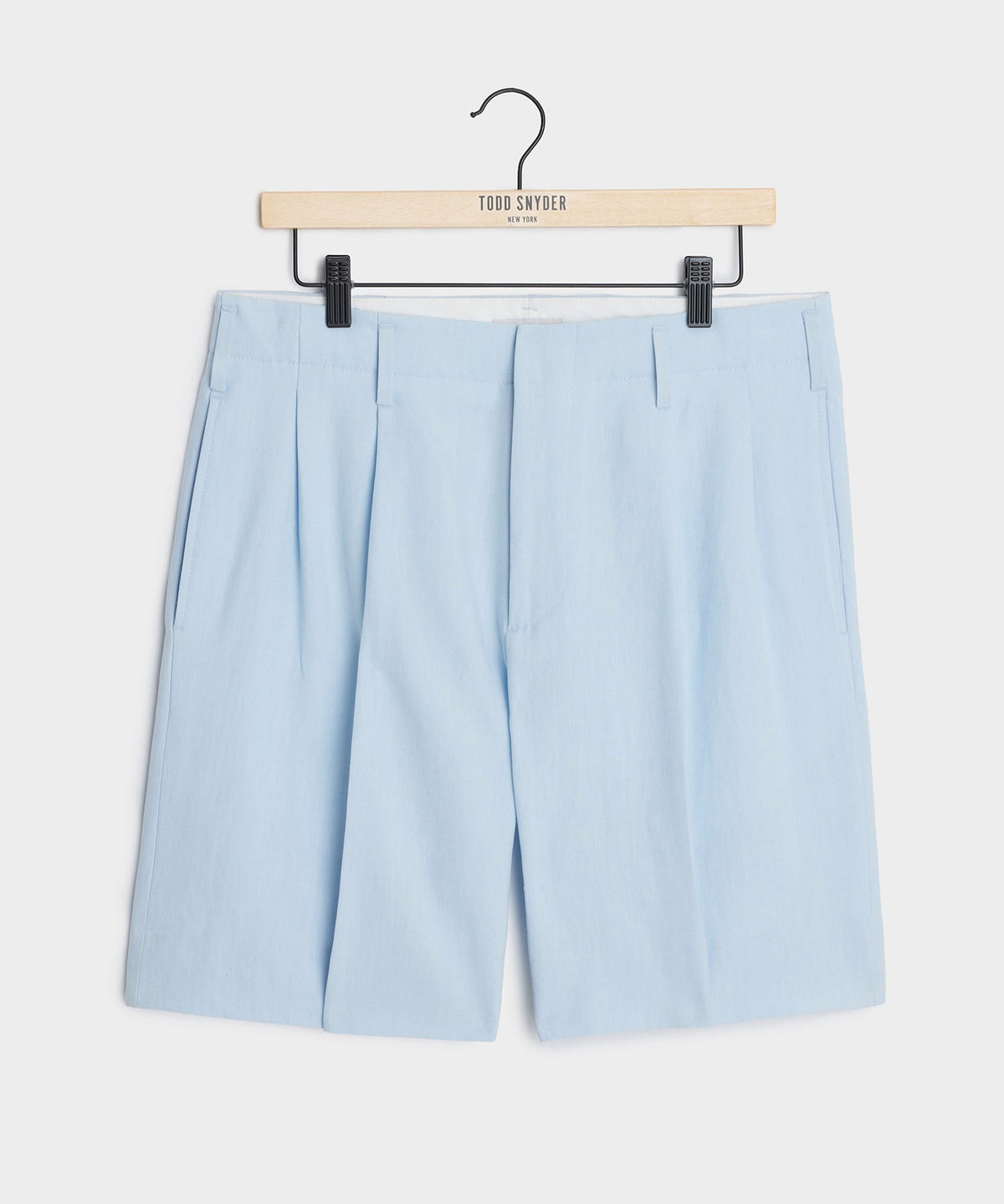 Todd Snyder 8" Italian Sueded Linen Hollywood Short - Blue