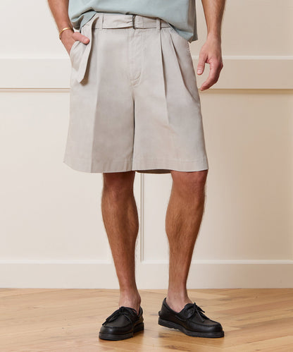 Todd Snyder 8" Cotton Self-Belt Short - Stone