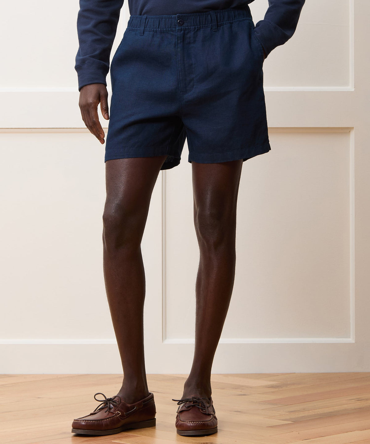 Todd Snyder 5" Linen Beachcomber Short - Navy