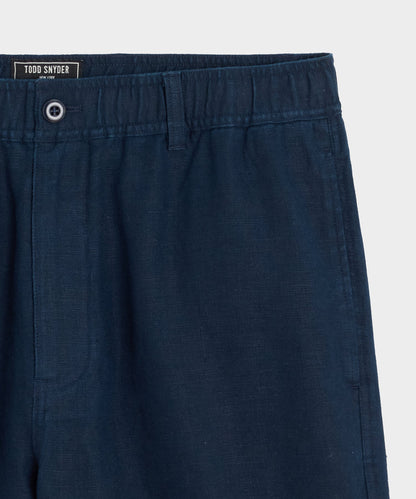 Todd Snyder 5" Linen Beachcomber Short - Navy