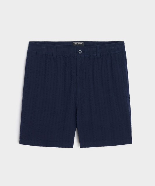 Todd Snyder 5" Seersucker Beachcomber Short - Navy