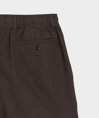 Todd Snyder 5" Embroidered Linen Beachcomber Short - Caviar
