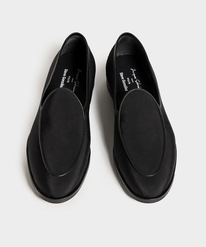 Todd Snyder Jacques Solovière Gros Grain Loafer - Black