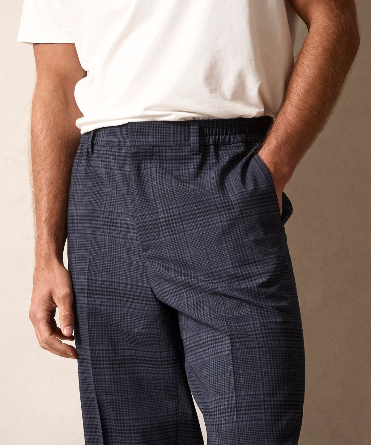 Todd Snyder Italian Wool Side Elastic Trouser - Navy