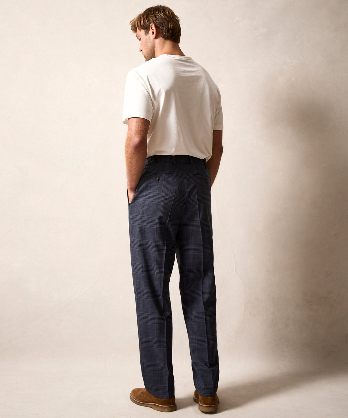 Todd Snyder Italian Wool Side Elastic Trouser - Navy