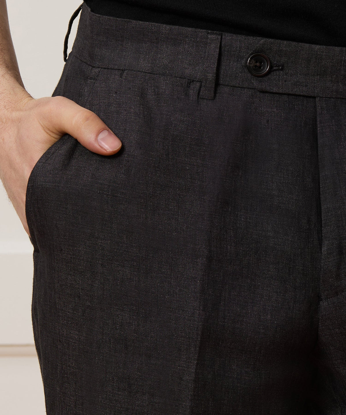 Todd Snyder Italian Linen Sutton Trouser - Charcoal
