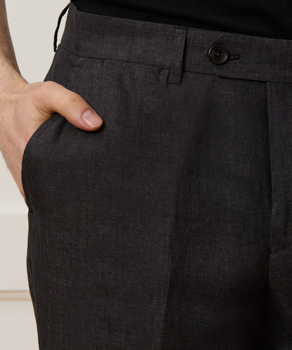 Todd Snyder Italian Linen Sutton Trouser - Charcoal