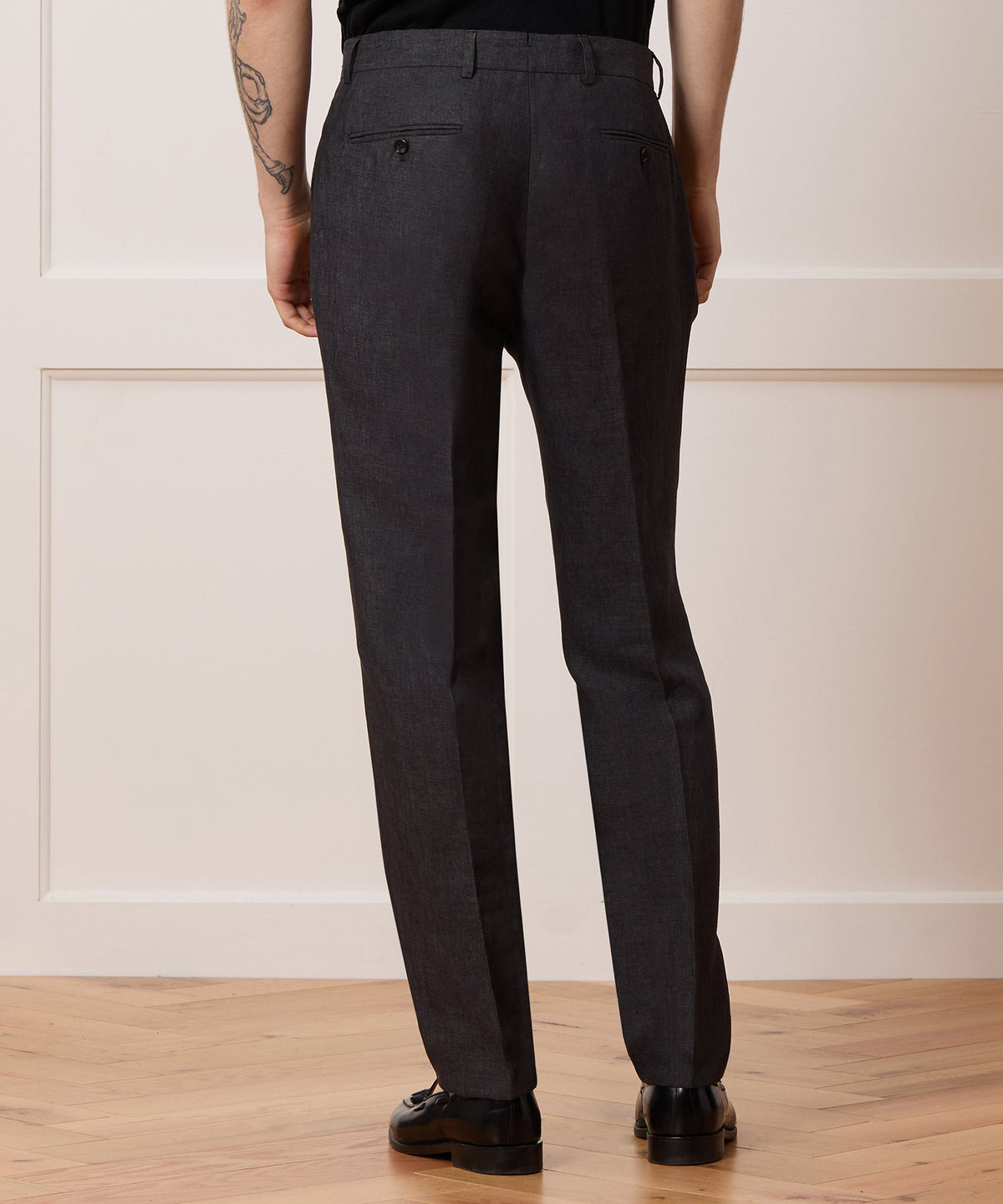 Todd Snyder Italian Linen Sutton Trouser - Charcoal