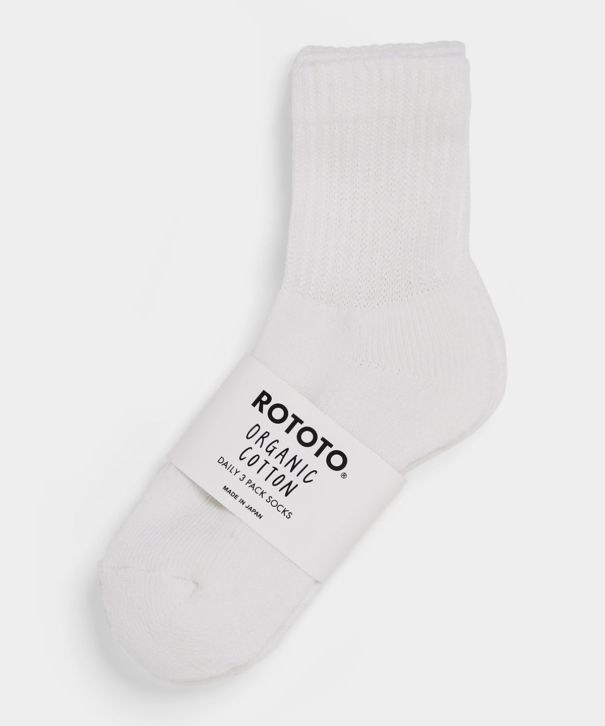 Todd Snyder RoToTo Organic Daily 3 Pack Mini Crew Socks - White
