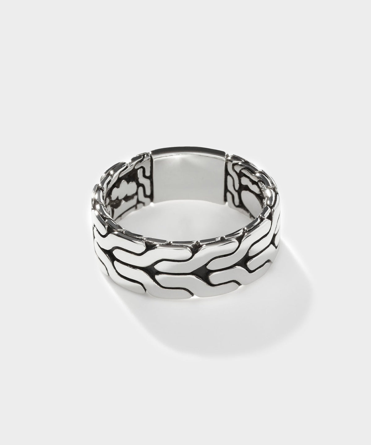 Todd Snyder John Hardy Sterling Silver Carved Chain Band Ring - Silver