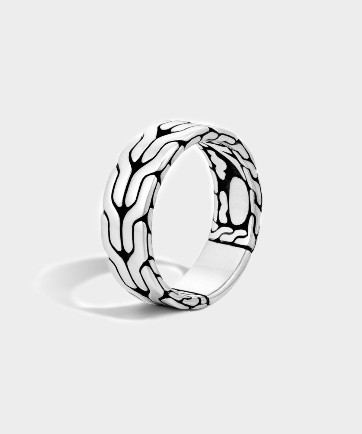 Todd Snyder John Hardy Sterling Silver Carved Chain Band Ring - Silver
