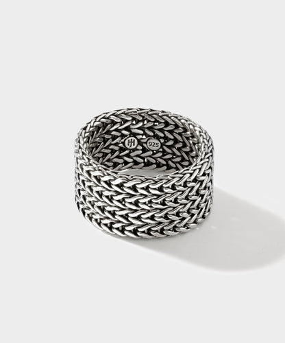 Todd Snyder John Hardy Sterling Silver Rata Chain Wide Band Ring - Silver