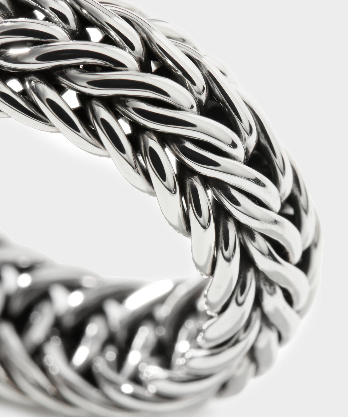 Todd Snyder John Hardy Wide Kami Chain Sterling Silver Band Ring - Silver