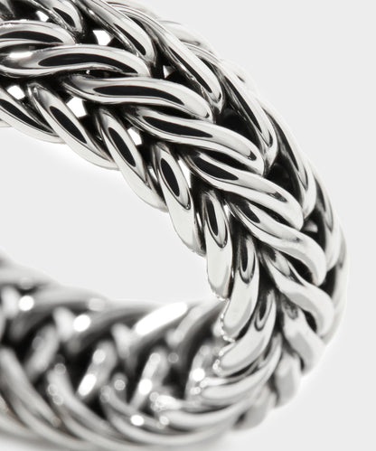Todd Snyder John Hardy Wide Kami Chain Sterling Silver Band Ring - Silver