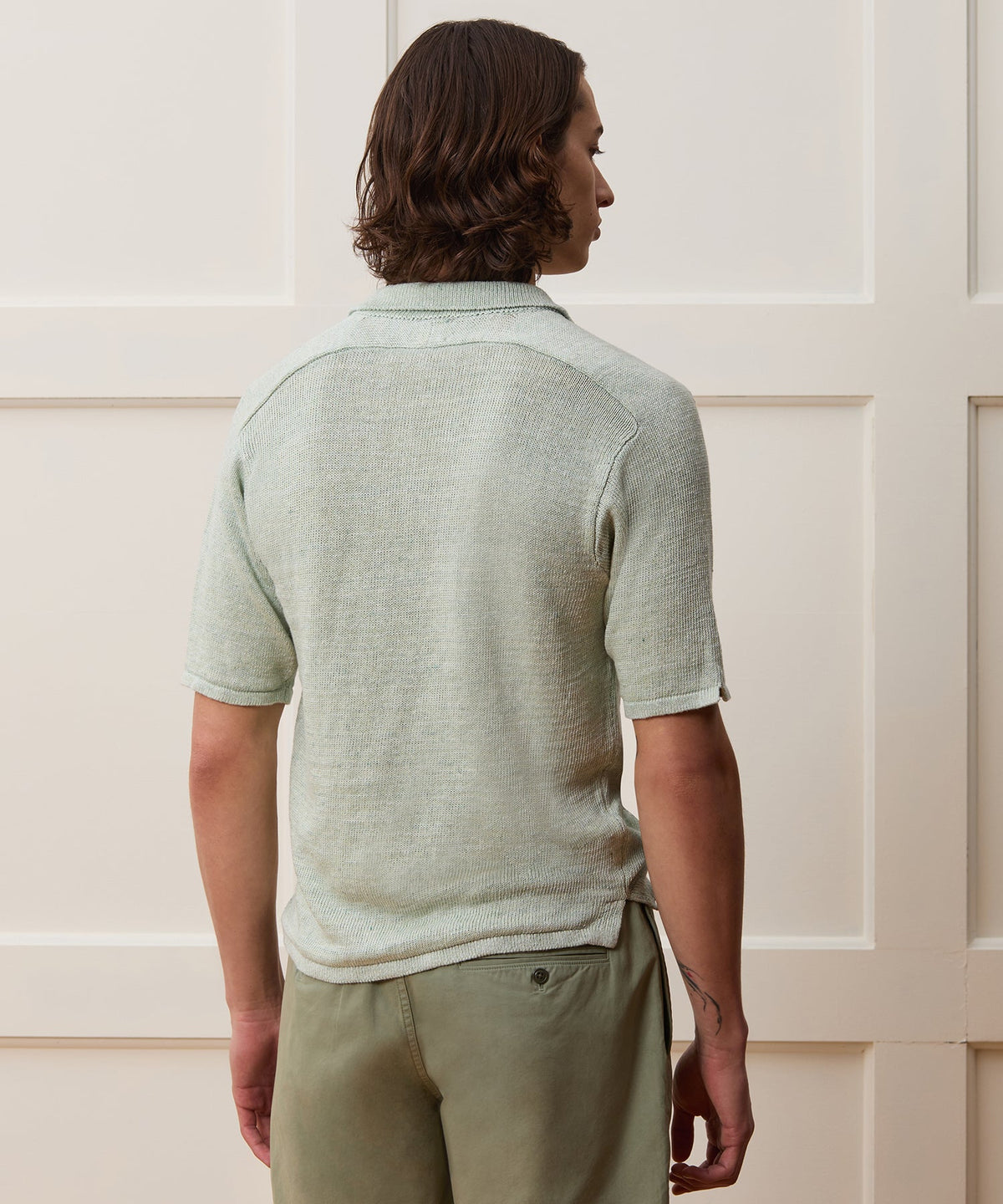Todd Snyder Inis Meáin Washed Linen Polo - Green