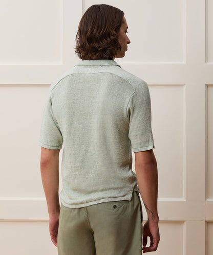 Todd Snyder Inis Meáin Washed Linen Polo - Green