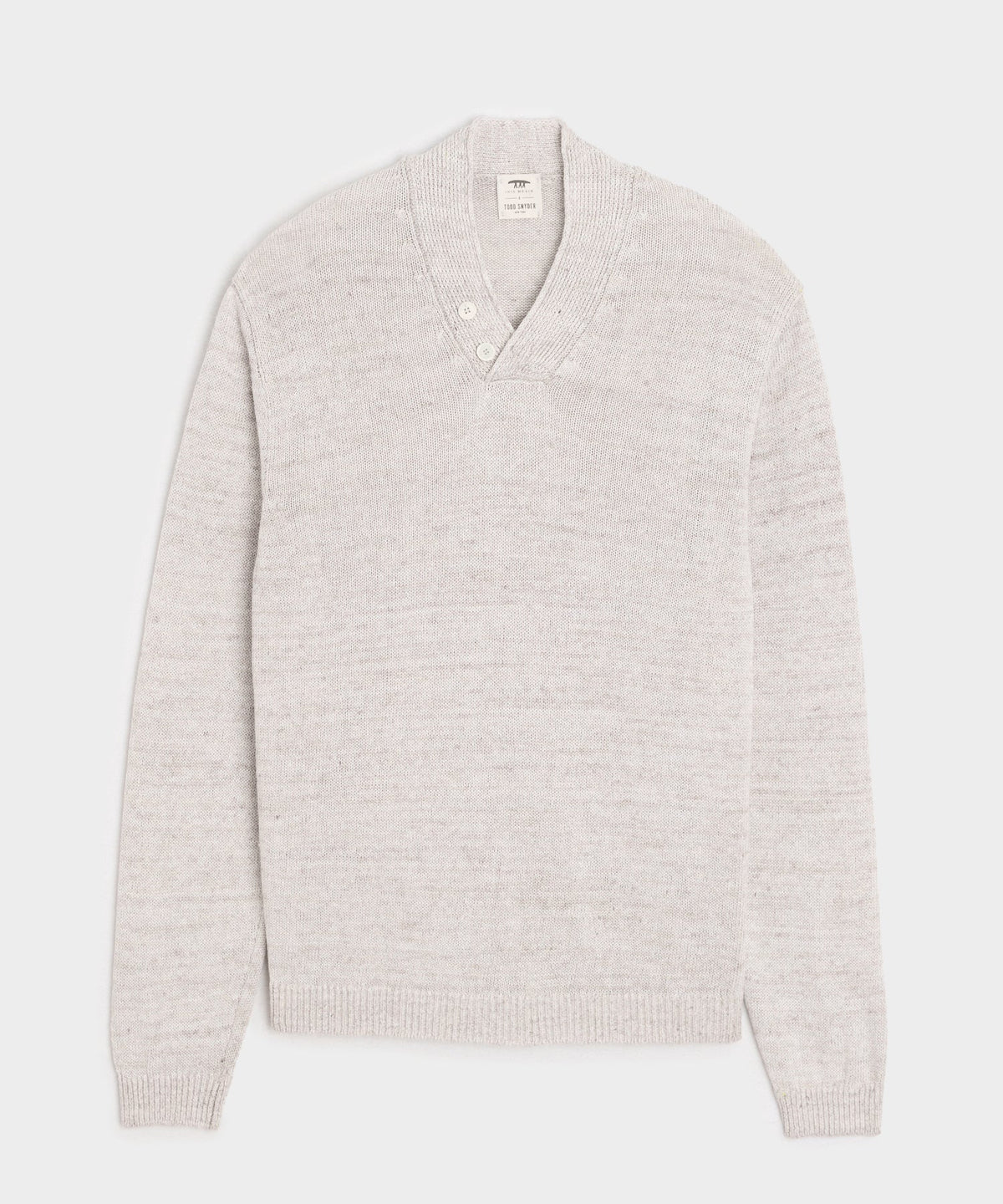 Todd Snyder Inis Meáin Linen Hurler V-Neck Sweater - Grey