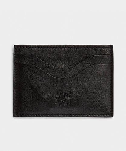 Todd Snyder Il Bisonte Salina Leather Card Holder - Black