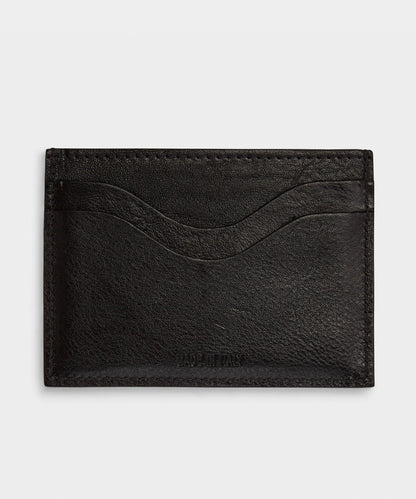 Todd Snyder Il Bisonte Salina Leather Card Holder - Black