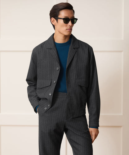 Todd Snyder Japanese Wool Bomber Jacket - Charcoal