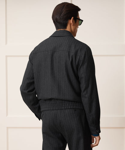 Todd Snyder Japanese Wool Bomber Jacket - Charcoal
