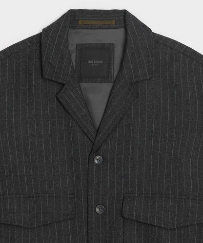Todd Snyder Japanese Wool Bomber Jacket - Charcoal