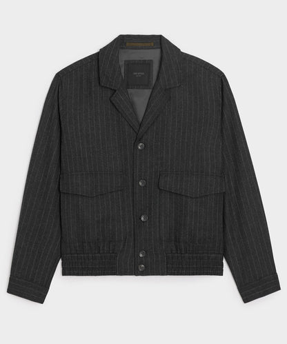 Todd Snyder Japanese Wool Bomber Jacket - Charcoal