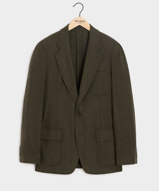Todd Snyder Italian Herringbone Heritage Sport Coat - Olive