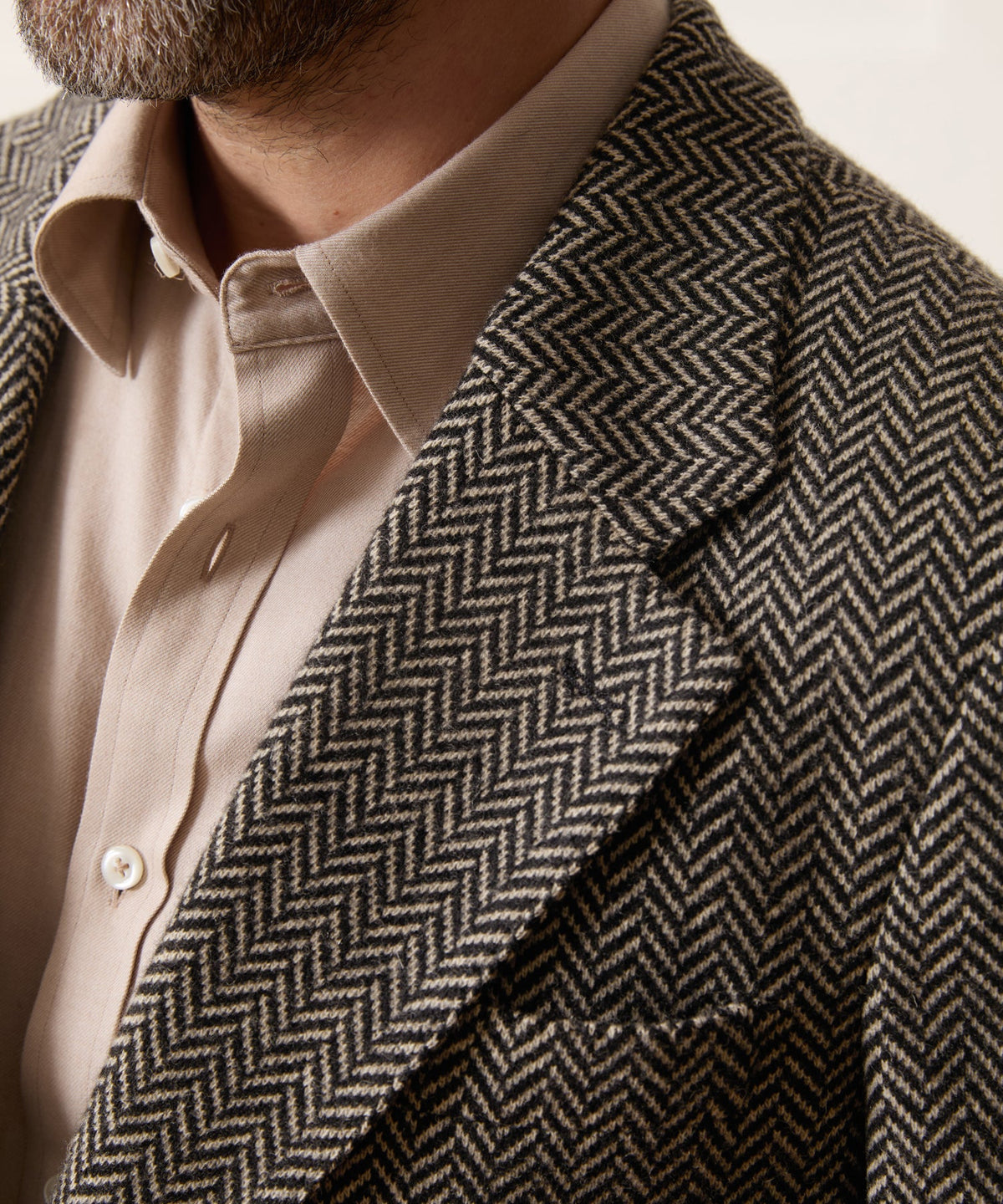Todd Snyder Italian Herringbone Sport Coat - Cream