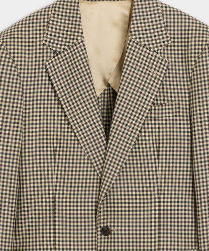 Todd Snyder Italian Wool Gingham Wythe Jacket - Tan
