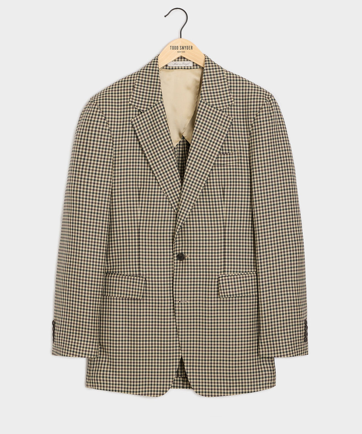 Todd Snyder Italian Wool Gingham Wythe Jacket - Tan