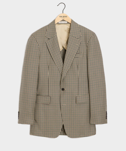 Todd Snyder Italian Wool Gingham Wythe Jacket - Tan