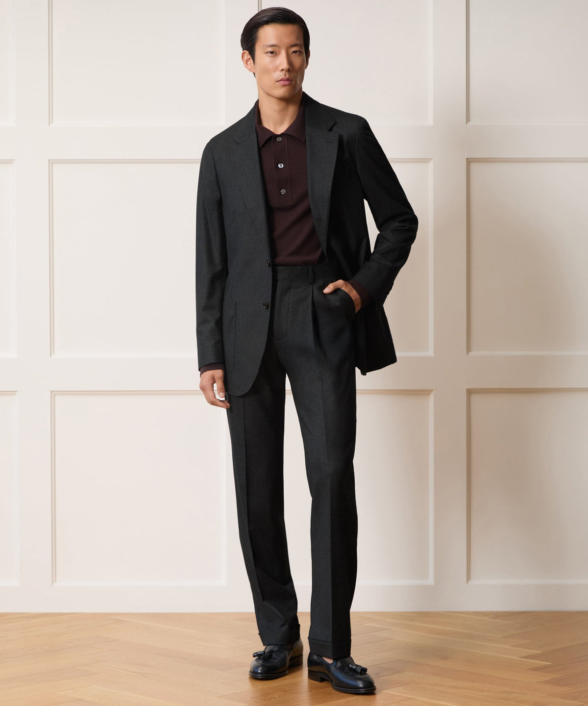Todd Snyder Italian Flannel Madison Jacket - Charcoal