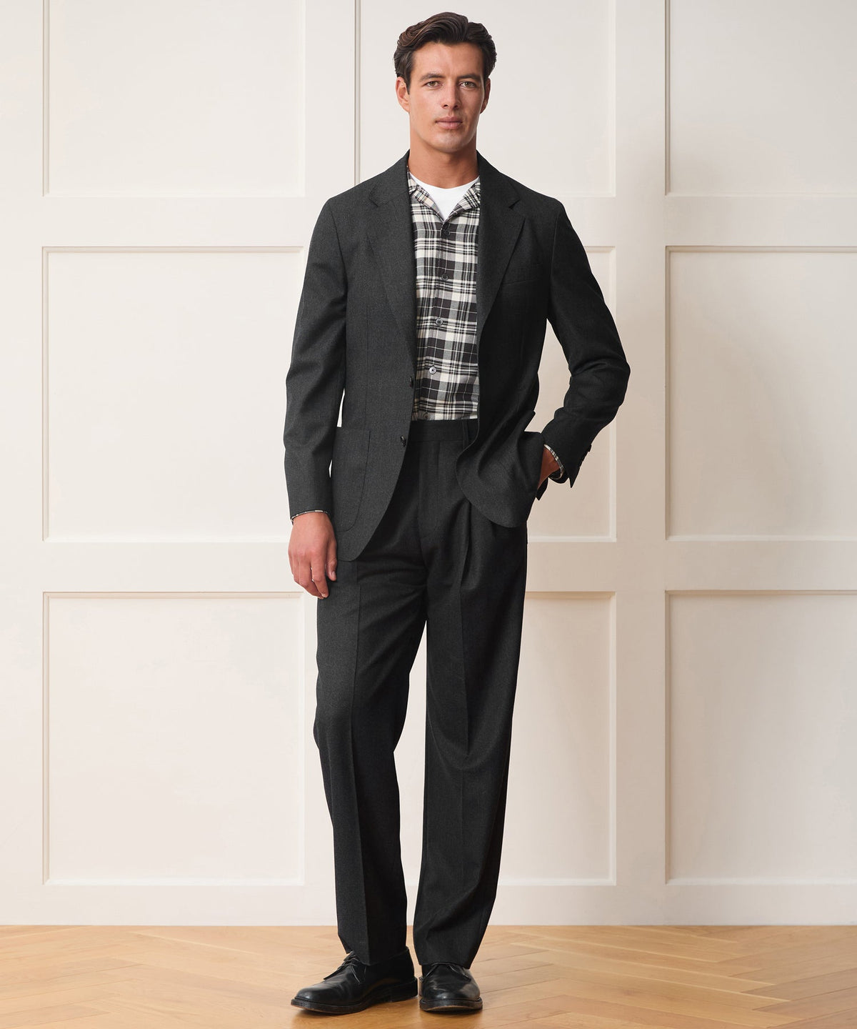 Todd Snyder Italian Flannel Madison Jacket - Charcoal